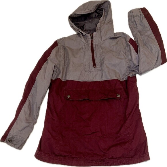 Dravus Men's Cotton Windbreaker Pouch Pocket Gorpcore Side Zip Hooded Size Large - Picture 1 of 12